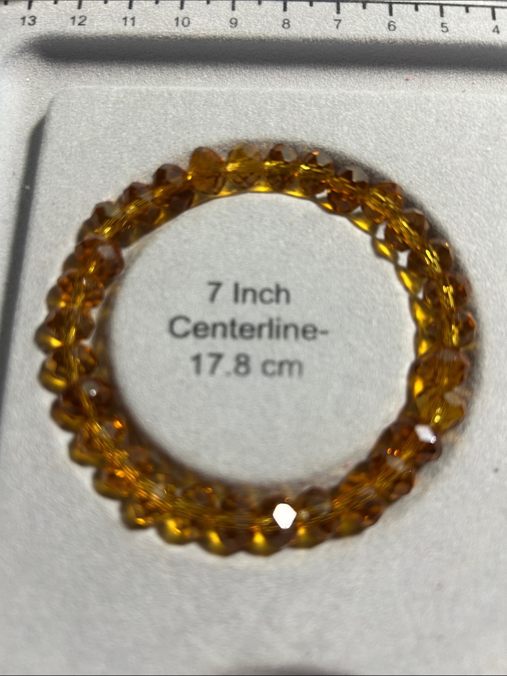 Amber Crystal Stretch Bracelet - Radiant Golden Amber